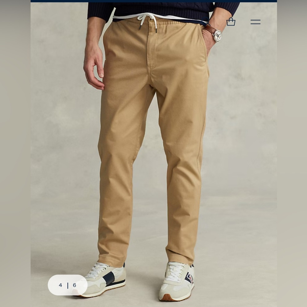 Ralph Lauren POLO Prepster Lightweight Cotton Pants EUC worn 1x Sz M
